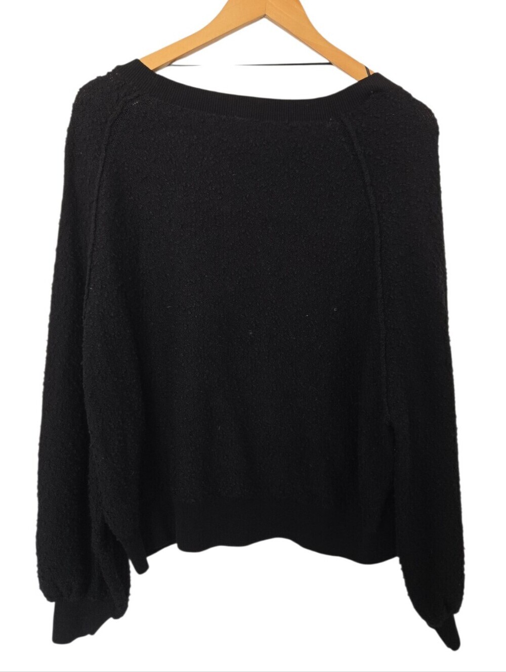 ✨ Free People Black Textured Knit Sweater Small ✨ - Picture 4 of 4